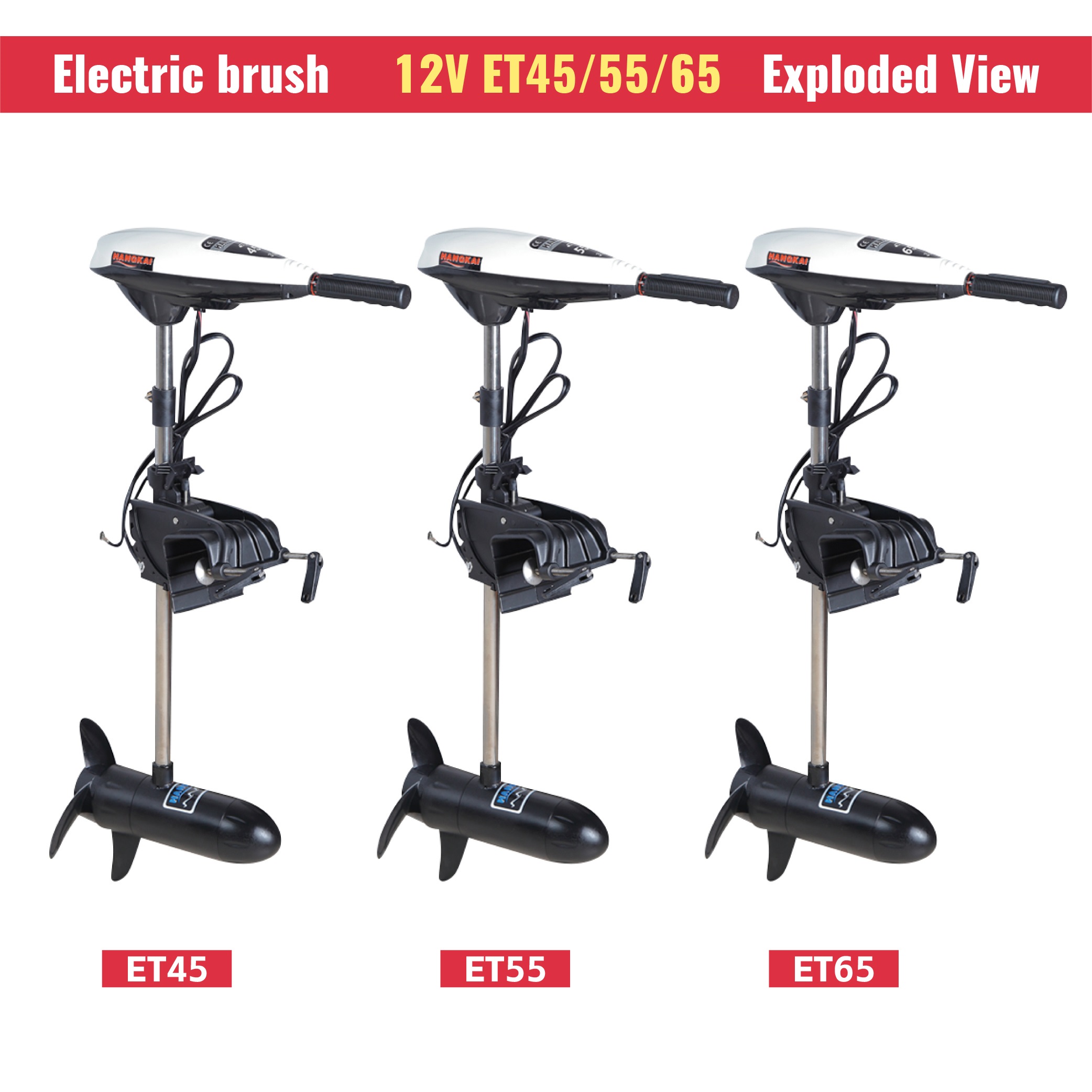 High Power 12V 65LB Thrust Ele - огляд і ціна Fishing Kayak Trolling Motor