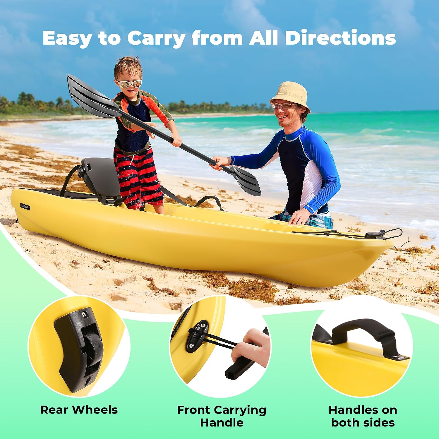 Kayak with Paddle 6.5 FT Recre - огляд і ціна Fishing Kayak Paddle