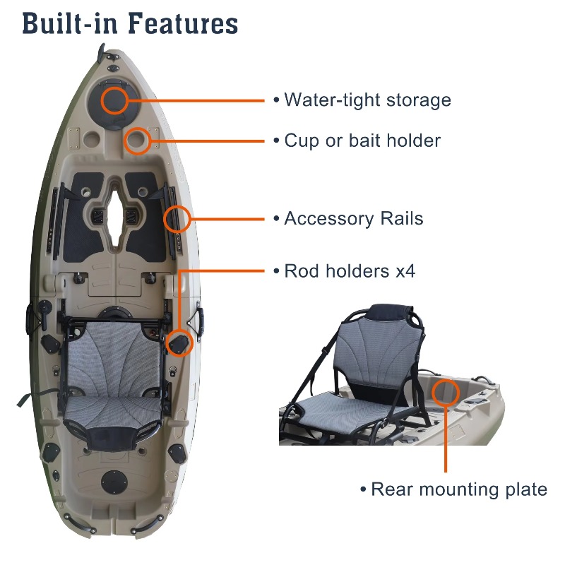 2026 NEW Modular Super Stable  - огляд і ціна Fishing Kayak Pedal Drive